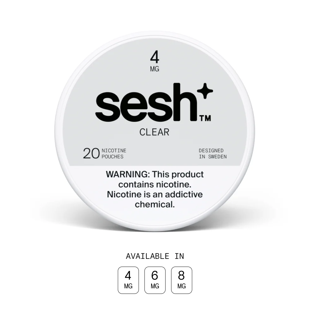Sesh Clear Nicotine Pouches mg available