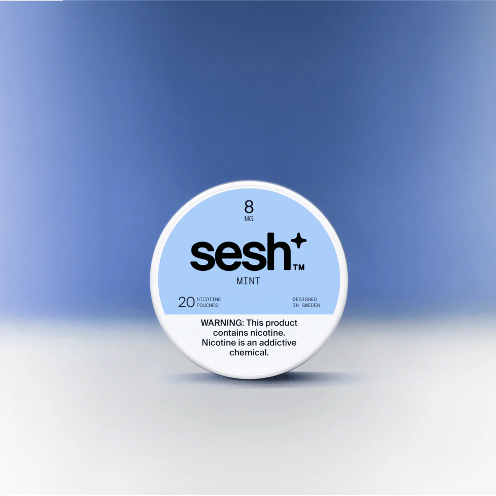 Sesh Mint Nicotine Pouches display